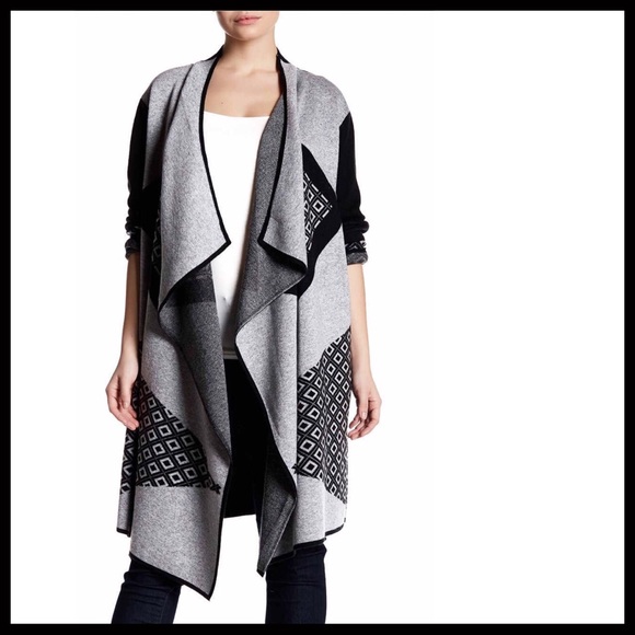 LUX KNIT LONG SHAWL DRAPED CARDIGAN A2C - Picture 7 of 8